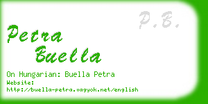 petra buella business card